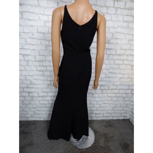 Dress the Population Iris Slit Crepe Gown in Black Size Small NEW - Picture 13 of 16
